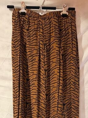 Jones New York Brown and Black Tiger-Print Maxi Skirt
